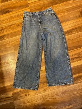 Hip-hop street jeans Wide Leg Blue Denim Jeans